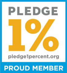 Pledge one percent badge